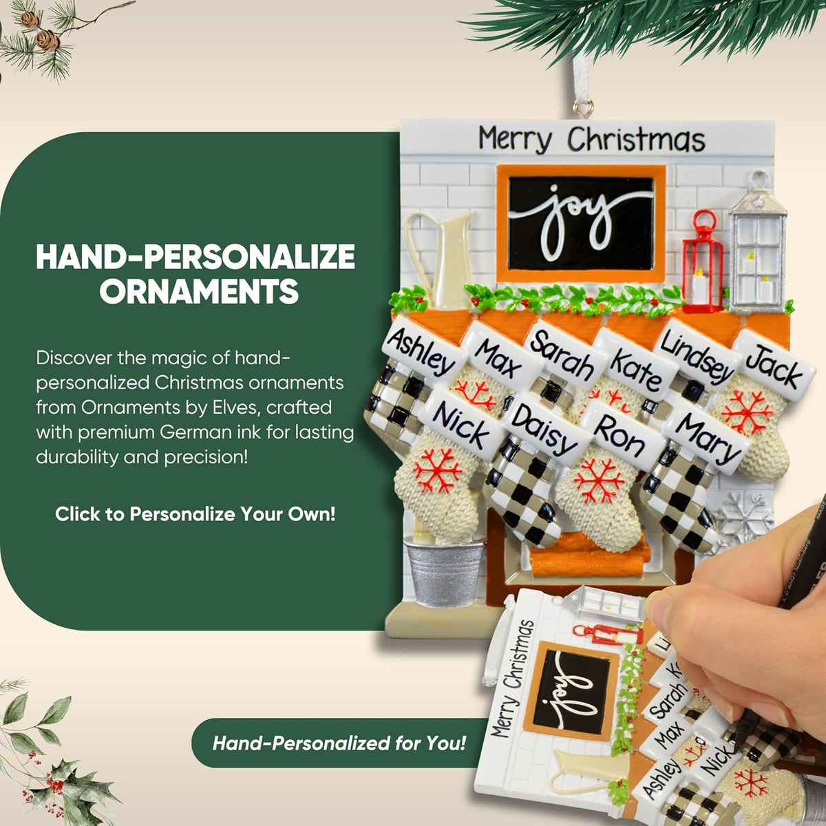Personalized Sibling Ornaments 2024 - Big Sister Ornament for Christmas Tree
