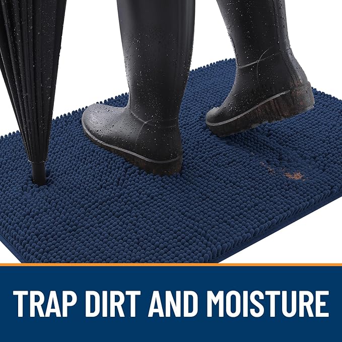 OLANLY Dog Door Mat for Muddy Paws 50x30, Super Absorbent Chenille Mud Mat | - Image 2
