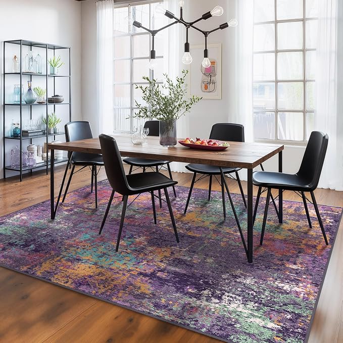 RELEANY Washable 5'x7' Abstract Area Rug - Image 2