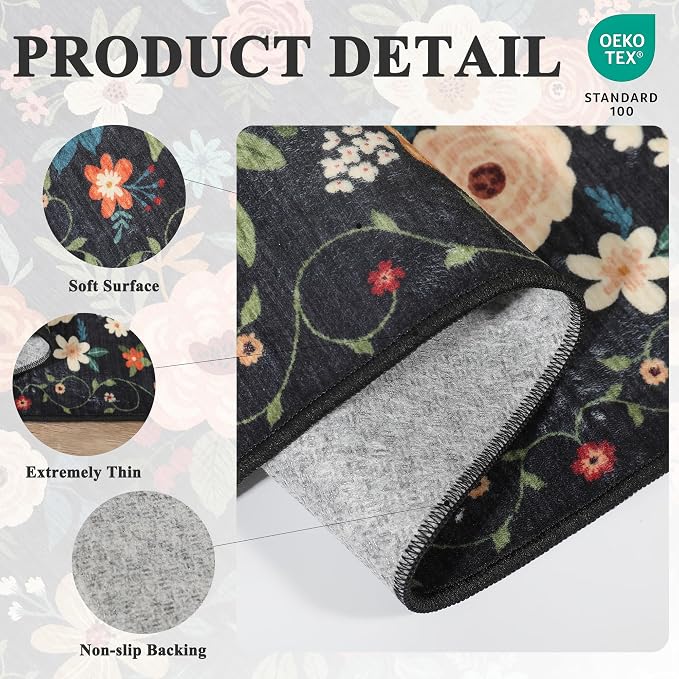 DUKINO 2x7 Runner Rug for Hallway, Washable Runner Rug Non Slip, Soft Indoor - Image 5