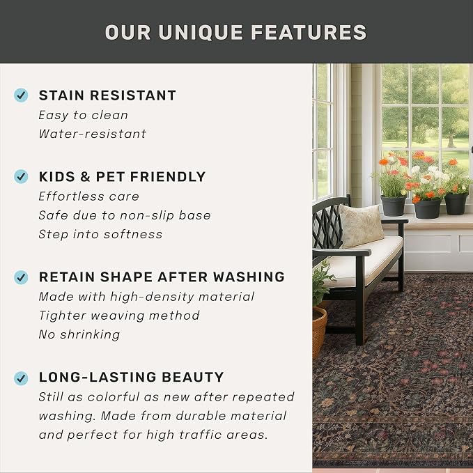 Dark Brown Washable 2x8 Runners - Image 6