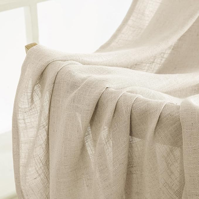MIULEE Linen Curtains 52x96 Inch Length 2 Panels - Image 6