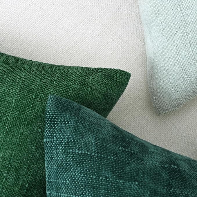 Set of 4 Soft Textured Decorative Throw Pillow Covers 24x24 Inch Cozy Farmhouse - Image 6