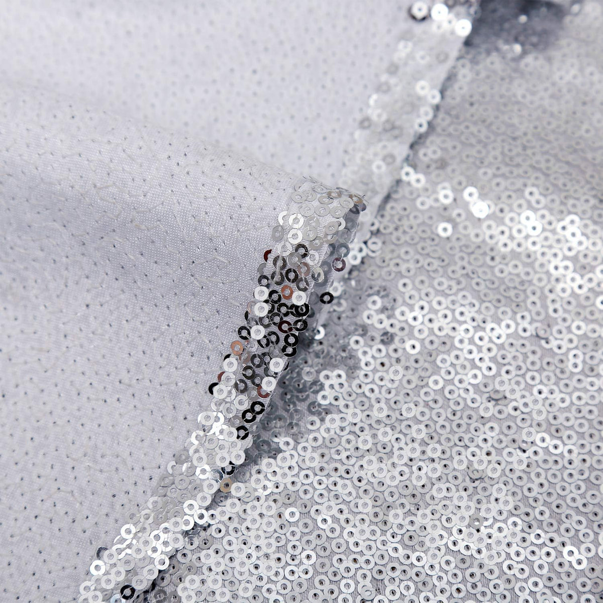 Christmas Tree Skirt Silver 48 Inch Round Tree Skirt Sequin Christmas Tree Skirt for Christmas Decoration
