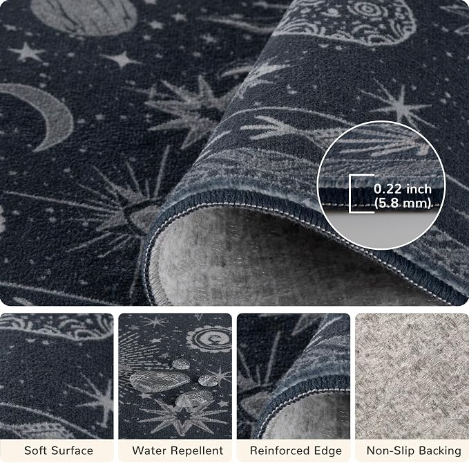 Vacuum-Friendly, 6x9 Washable Area Rug - Image 4