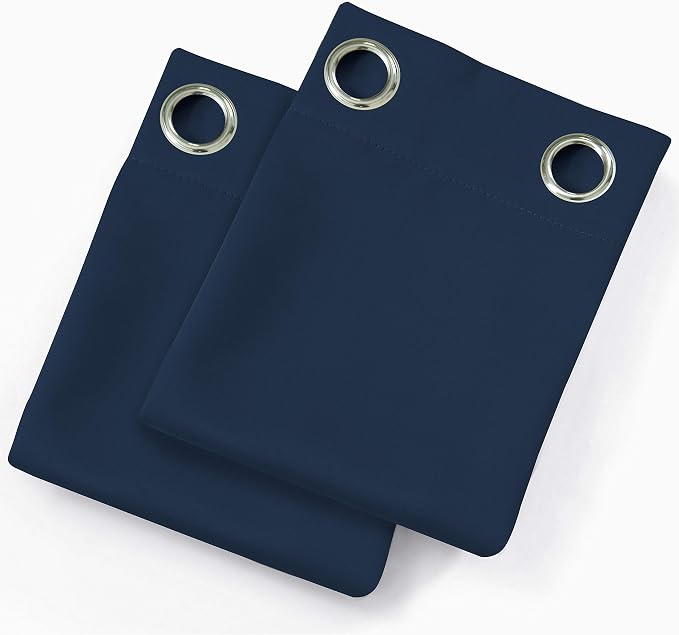 Navy Blue Thermal Blackout Curtains/52 x 95 Inch/Set of 2 Panels Room Darkening - Image 9