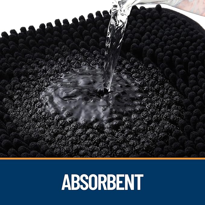 OLANLY Dog Door Mat for Muddy Paws 70x35, Super Absorbent Chenille Mud Mat | - Image 3