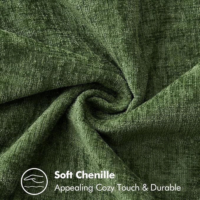 MIULEE Decorative Euro Sham Pillow Covers 26x26 Inch Forest Green 2 Pack | - Image 3