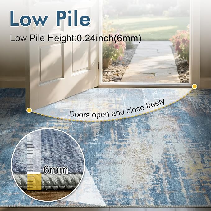 8x10 Ft Large Area Rugs for Living Room, Soft Non-Slip Washable Rugs Modern - Image 7