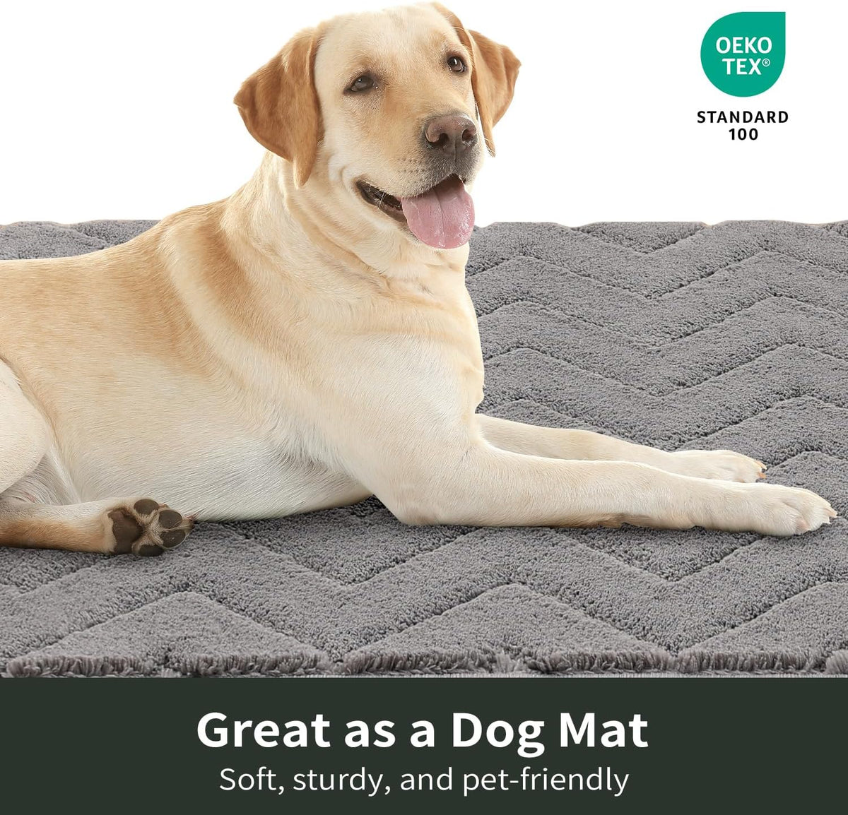 Stiio Dirt Trapper Door Mat 34x59 Inches, Front Doormat Indoor Outdoor Entrance Low Pile, All-Season, All-Weather Absorbent Entry Rug, Washable Non Slip Rug for Entryway, Grey