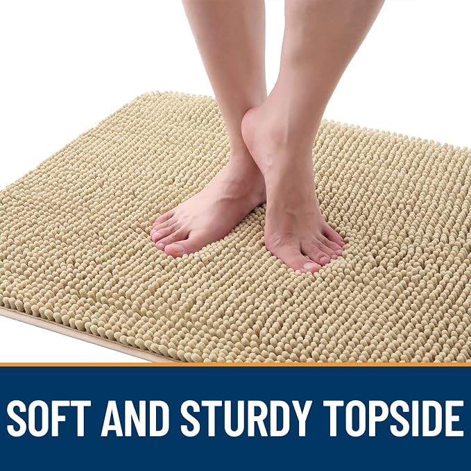 OLANLY Dog Door Mat for Muddy Paws 47x32, Super Absorbent Chenille Mud Mat | - Image 4