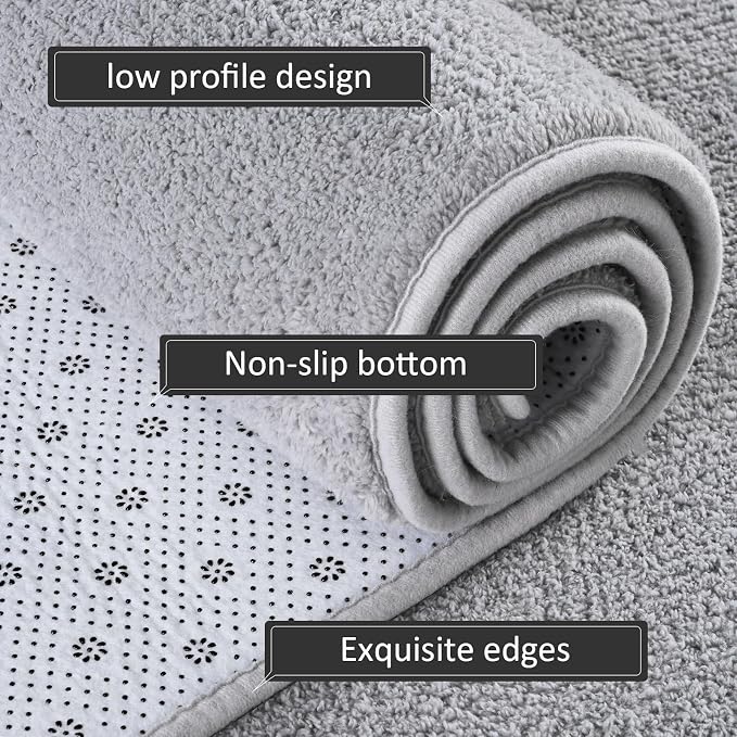 4x6 Area Rugs for Living Room Non Slip Dorm Bedroom Rug, Minimalist Washable - Image 4