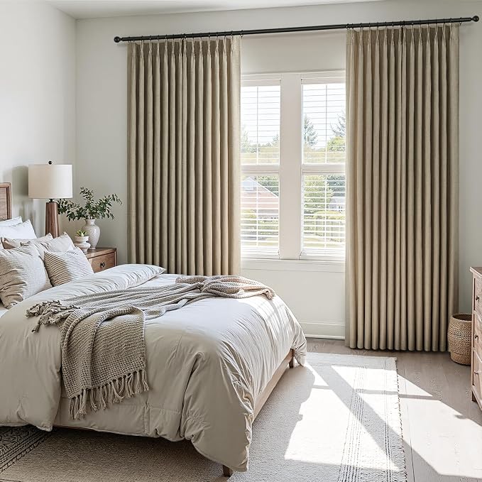 Topfinel 92 Inches Long Pinch Pleated Semi Sheer Curtains - Image 2