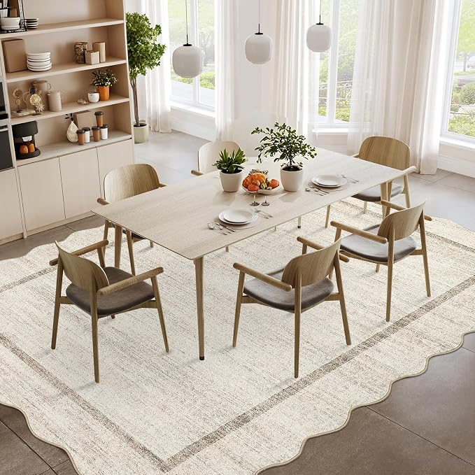 GarveeHome Scalloped Large Living Room Area Rug 6x9 Machine Washable - Image 9