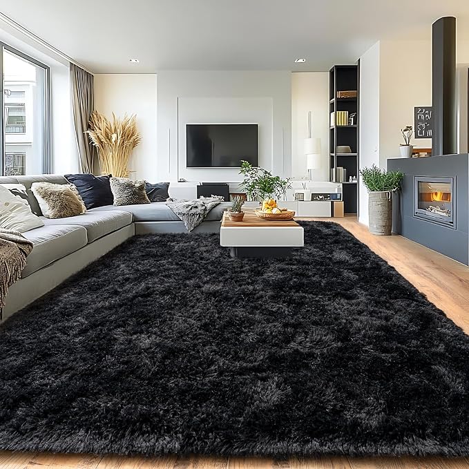 Pionblank 8x10 Rug for Living Room, Fluffy Plush Large Area Rug by PIONBLANK