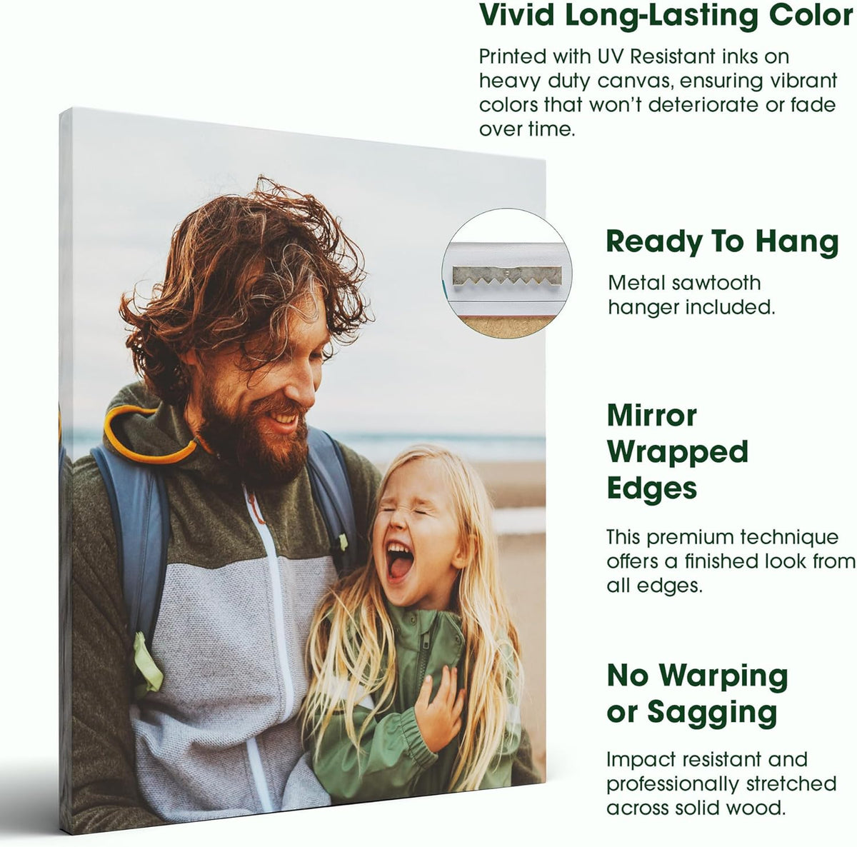 BuildASign Custom Canvas Prints with Your Photos – Personalized Picture To Canvas Wall Art, Perfect for Home Decor, Gifts & Keepsakes, Ready to Hang (12" L x 18" W x 1.5”D)