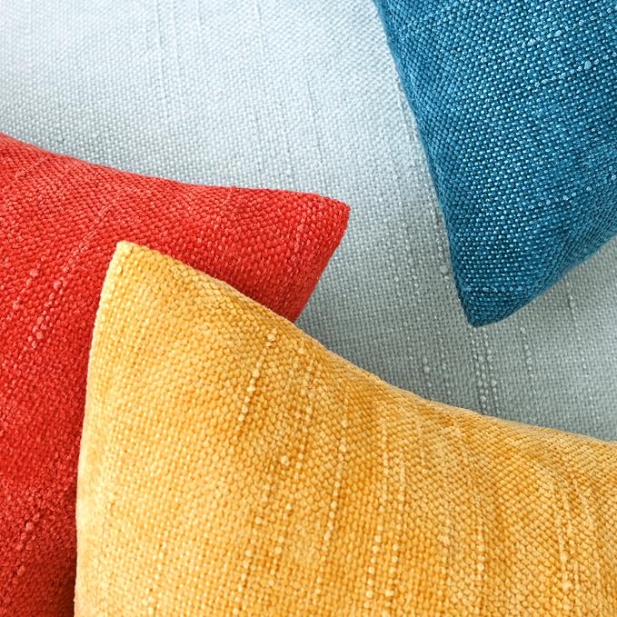 Set of 4 Soft Textured Decorative Throw Pillow Covers 16x16 Inch Cozy Farmhouse - Image 5