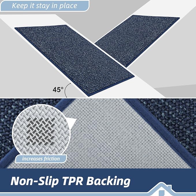 BEQHAUSE Dirt Trapper Door Mat 32" x 48", Non-Slip Washable Doormats, Low - Image 6
