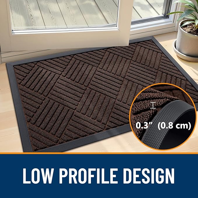 OLANLY Front Door Mat Outside Entrance, Waterproof Heavy-Duty Doormat | 29.5x17 - Image 6