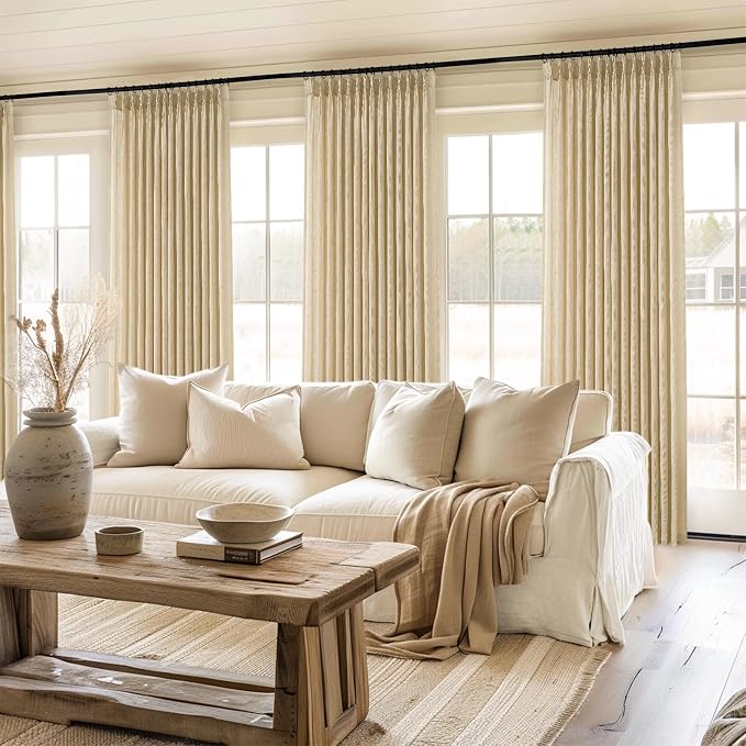 Topfinel 102 Inch Curtains 1 Panels Set, One Packs Pinch Pleat Back Tab Linen - Image 7