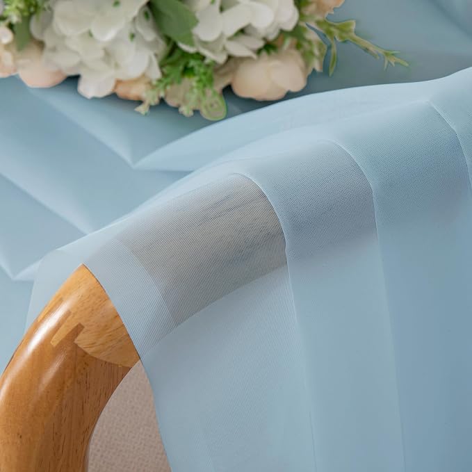 Chyhomenyc Sky Blue Sheer Valance - Image 7