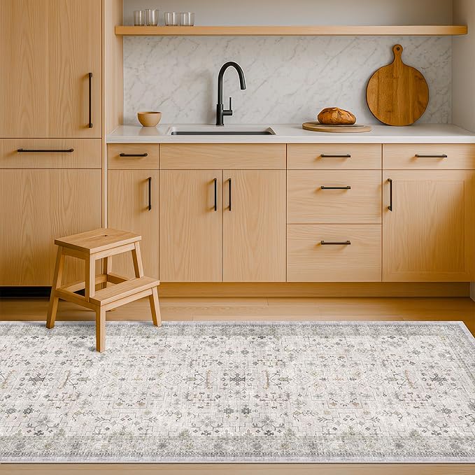 Boho 2x5 Floral Bathroom Runner Rug - Image 3