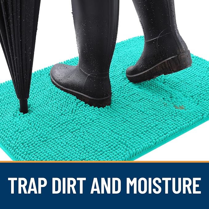 OLANLY Dog Door Mat for Muddy Paws 47x17, Super Absorbent Chenille Mud Mat | - Image 2