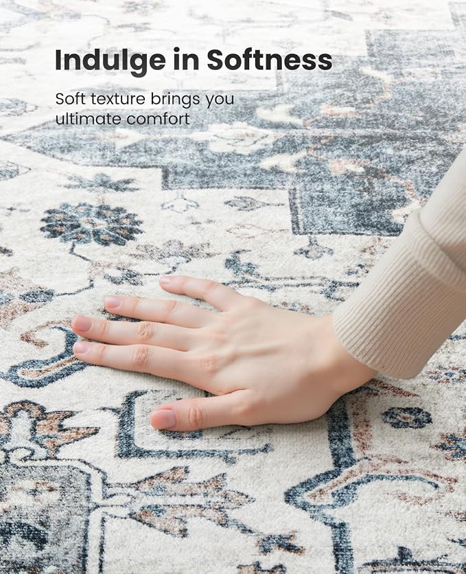 AMADA HOMEFURNISHING 2x5 Washable Runner Rug, Low-Profile Kitchen Rugs - Image 5