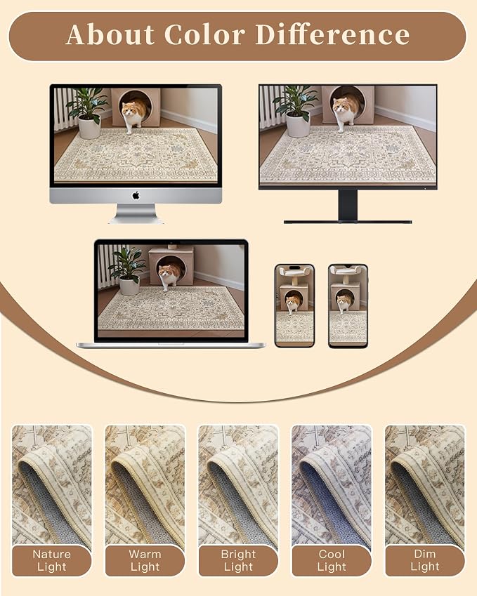 Madane Washable Runner Rugs 2x12 Long - Image 9