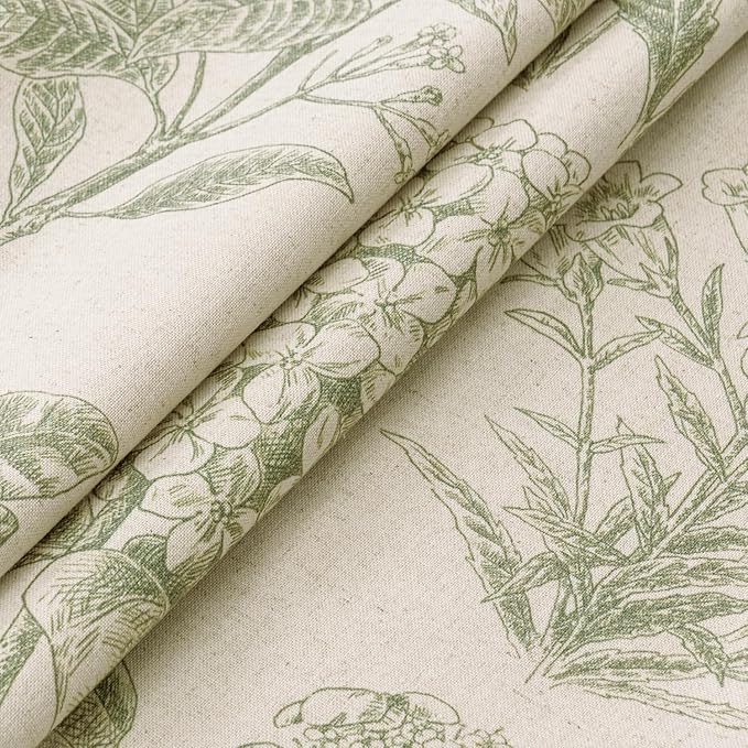 Set of 2 Decorative Floral Pillow Covers 18x18 Inch Sage Green | Neutral - Image 2