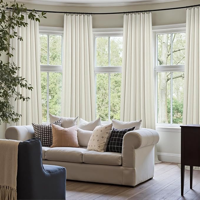 Total Blackout Linen Curtains 80 Inches Long - Image 7