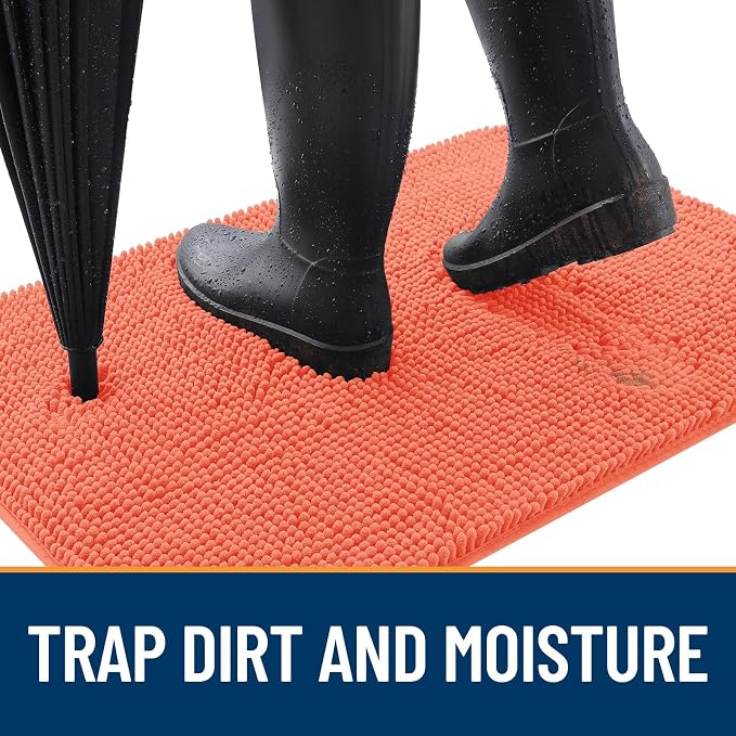 OLANLY Dog Door Mat for Muddy Paws 54x24, Super Absorbent Chenille Mud Mat | - Image 2