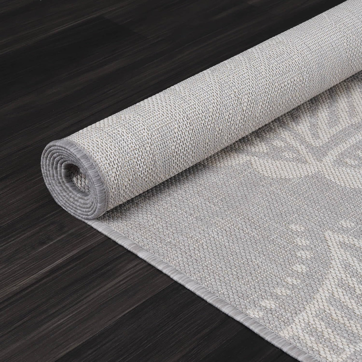 Medallion Outdoor Rug 8x10 Washable Outside Carpet for Indoor Patio Porch Waterproof Easy Cleaning Non Shedding Area Rugs Gray 8 x 10