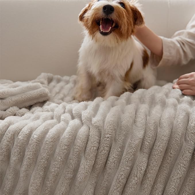 Bedsure Soft Beige Throw Blanket - Image 8
