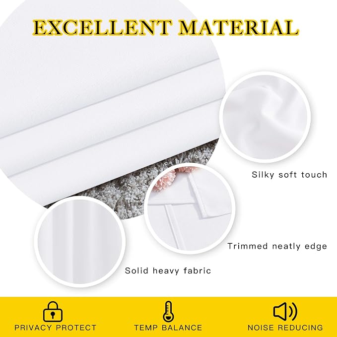 NICETOWN White Room Darkening Bedroom Curtains, Grommet 50% Blackout Thermal - Image 4