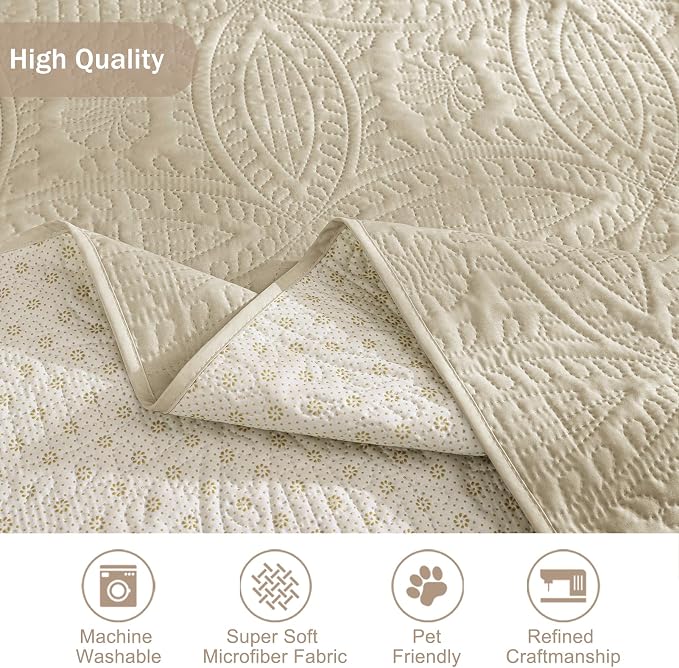 Camel Quilted Recliner Covers, Waterproof Recliner Chair Covers, Lazy Boy Chair - Image 5