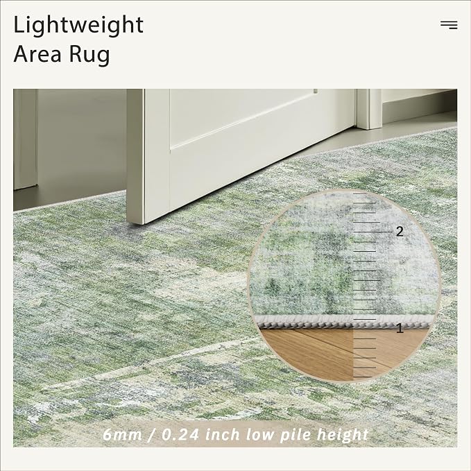 Soalmost Abstract Rug 5x8 Washable Area Rugs - Image 7