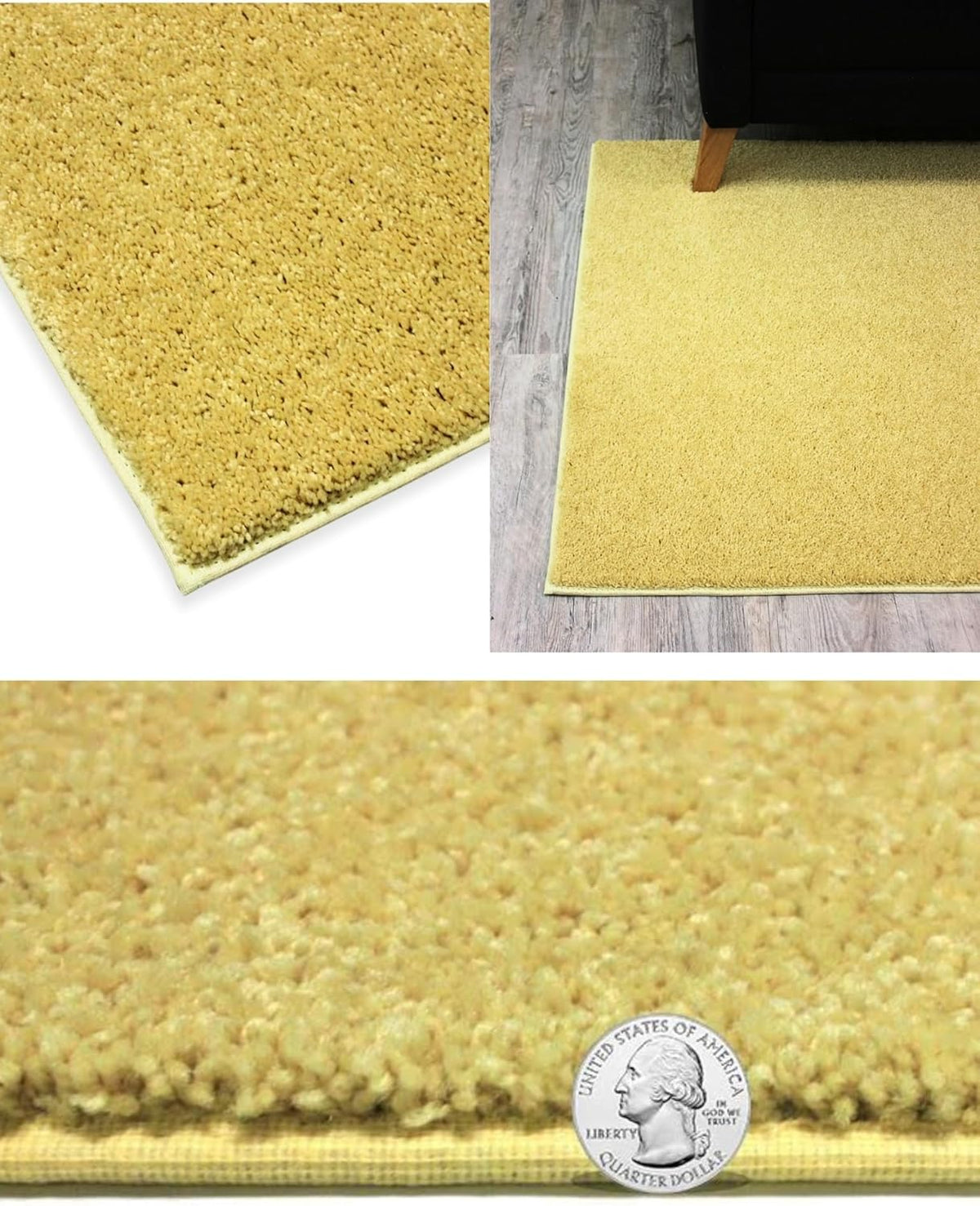 KOECKRITZ Soft and Colorful Kids Classroom Area Rugs (Passes Flammability Pill Test) Many Sizes and Bright Colors to Select from (5' x 5', Lemon)