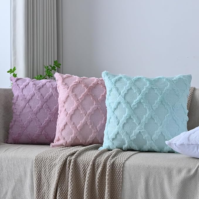 Set of 2 Soft Moroccan Throw Pillow Covers 12x20 Inch Plush Boho Decorative - Image 5