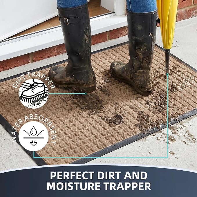 Front Door Mat Outside Entrance, Heavy Duty Waterproof Doormat | 47.5"x35.5" - Image 2
