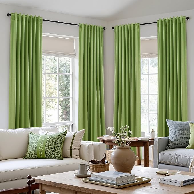 100% Blackout Curtains 90 Inch Length 2 Panels Set - Image 10
