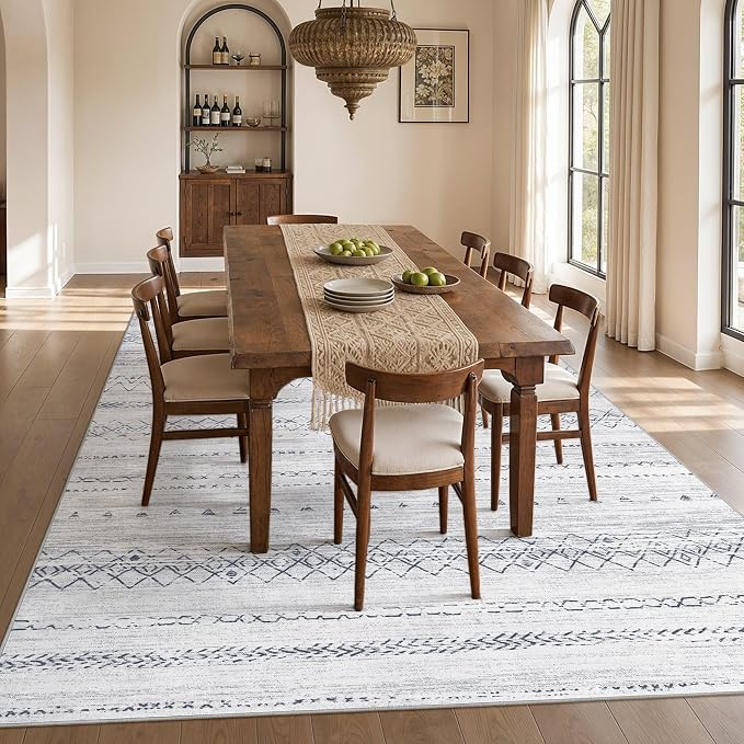 cotiled Boho 12x15 Area Rug for Living Room: Large Moroccan Washable Rug | - Image 6