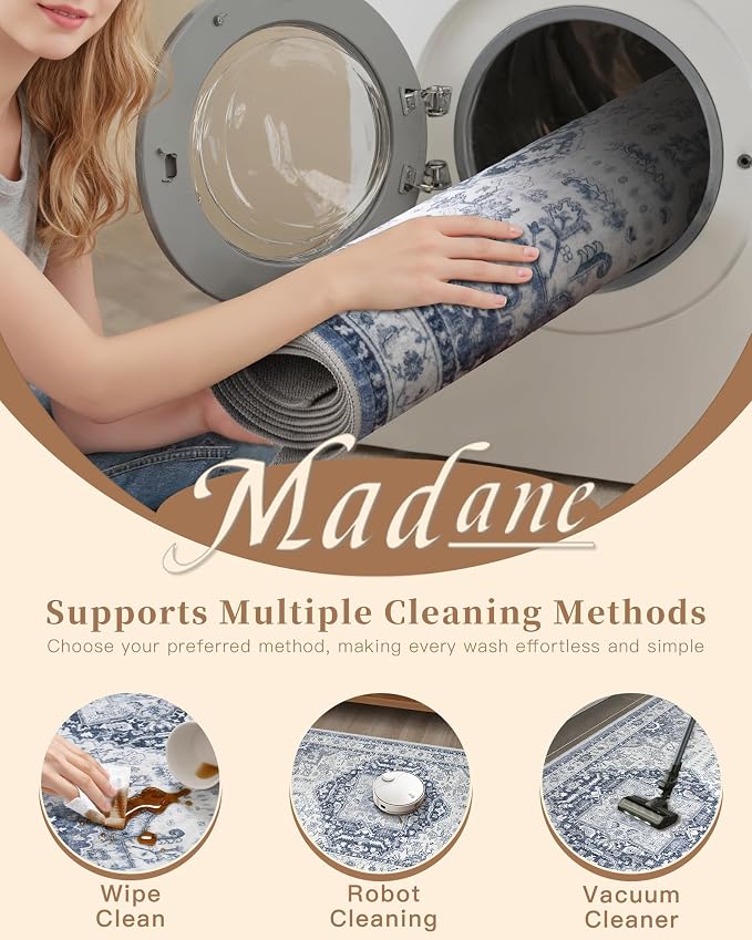 Madane Washable Runner Rugs 2x10 Long - Image 9