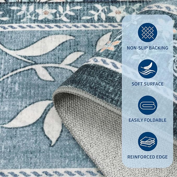 GarveeHome Mist Blue 2x3 Door Mat Indoor Rugs - Image 7