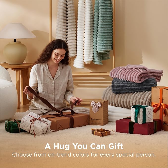 Bedsure Soft Cal Size Blanket for Bed Grey 102"x96" | Birthday Gifts for Women - Image 5