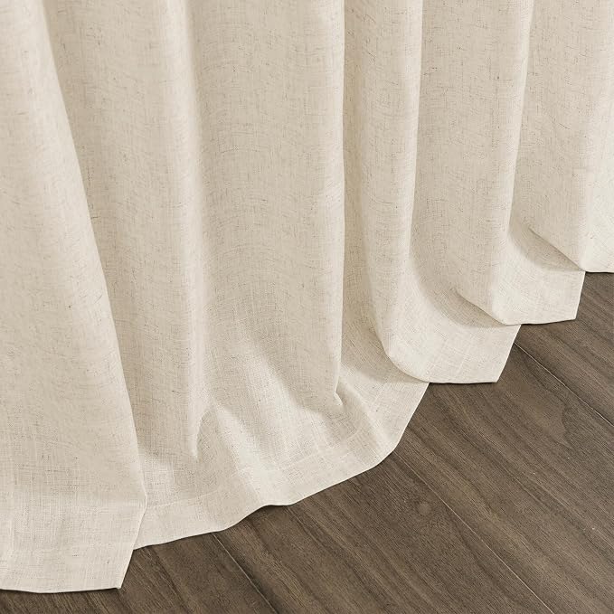 Birch Beige Linen Curtains 132 Inch Length - Image 9