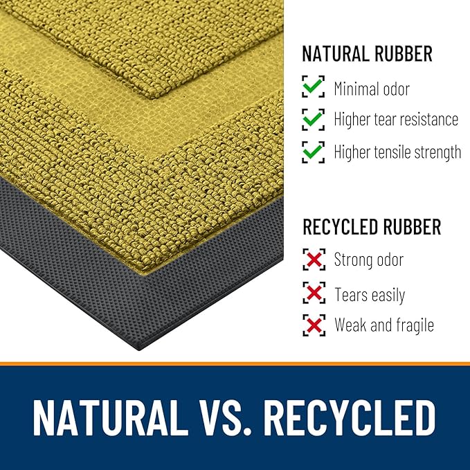 OLANLY Front Door Mat Outside 71x47, All-Season Heavy-Duty Rubber Doormat | - Image 3