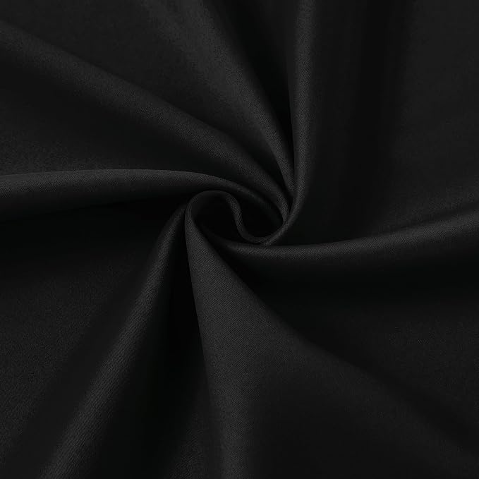 Extra Wide Black Pinch Pleated Curtains 100 x 90, Thermal Insulated Noise - Image 7