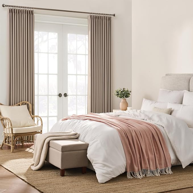 60 Wide Pinch Pleated Window Curtain Panels 102 Inches Long Custom Made Pleated - Image 4