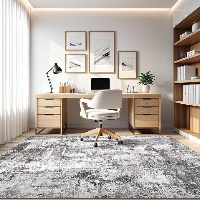 LOONGRUG 10x12 Area Rug Washable Large Neutral Modern Living Room Rugs | - Image 7